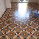 Stunning Victorian encaustic hallway tiles cleaned in Harpenden