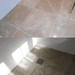 Wetroom tiled floor limescale removeal