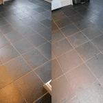 Slate Kitchen floor cleaned and sealed near Hatfield AL10