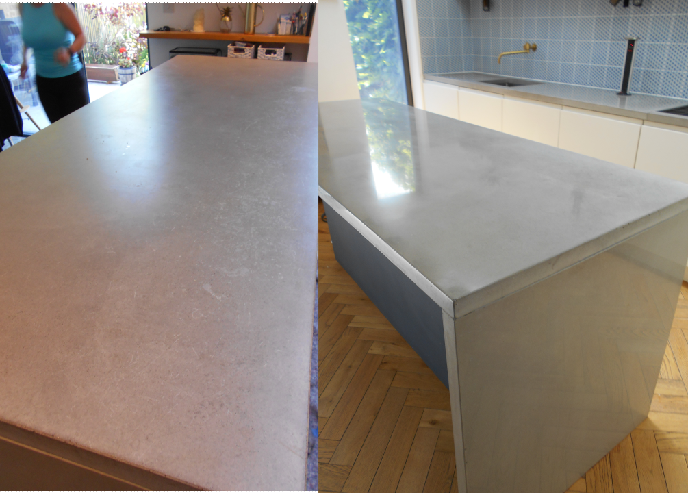 Concrete Worktops polished Muswell Hill London