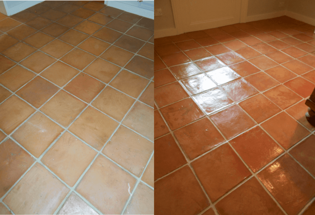 Terracotta and quarry tile cleaning and waxing