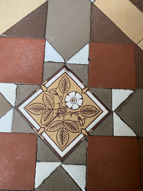 a very unique and expensive Victorian encaustic tessellated tile