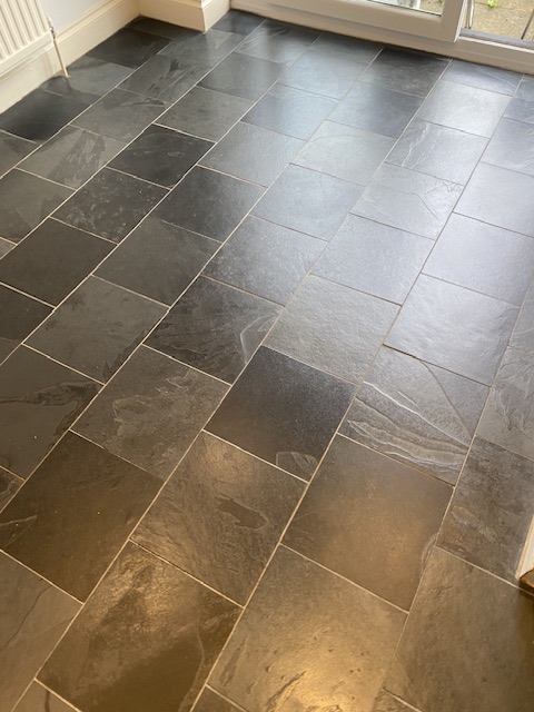 slate kitchen tiles all perfectly cleaned and sealed
