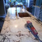 deeply veigned marble worktop polishing in Hornsey Crouch End