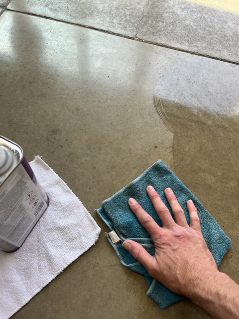 Concrete tiles being deep sealed