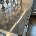 Dark limestone marble polished crystallised to ultra high shine